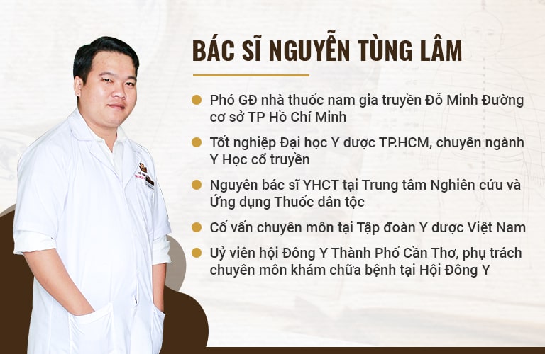 Lương y Nguyễn Tùng Lâm với nhiều năm kinh nghiệm trong khám và điều trị nam khoa