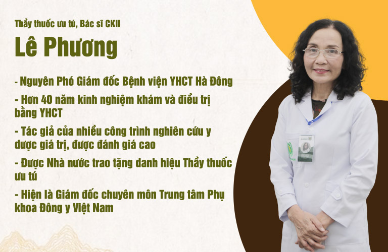 Bác sĩ Phương có hơn 40 năm kinh nghiệm trong điều trị viêm phụ khoa bằng YHCT