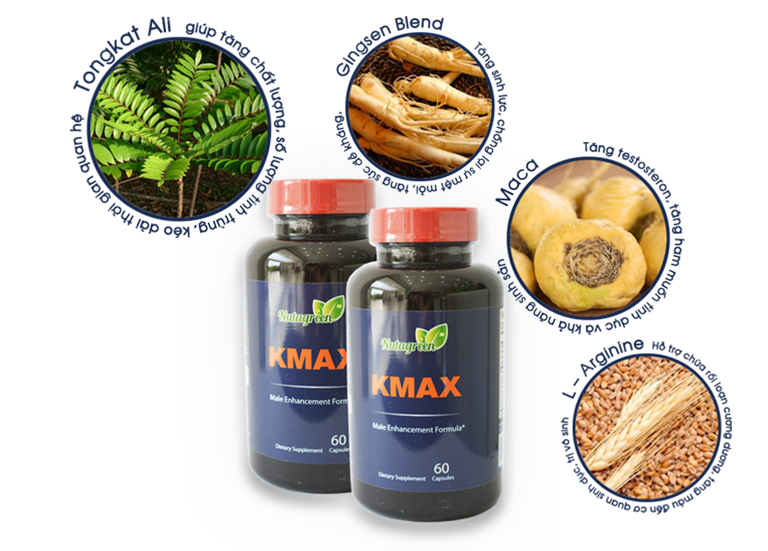 Viên uống Kmax được chiết xuất từ các thảo dược qúy có sẵn trong tự nhiên và một số thành phần phụ liệu khác