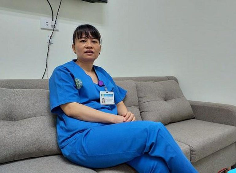 Bác sĩ Nguyễn Thị Ngọc Bích đang công tác tại bệnh viện Thanh Nhàn