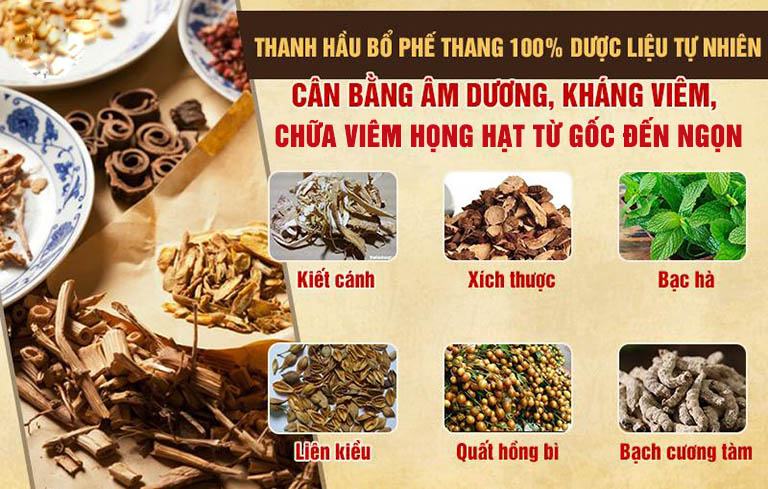 Thanh hầu bổ phế thang điều trị bệnh từ gốc đến ngọn