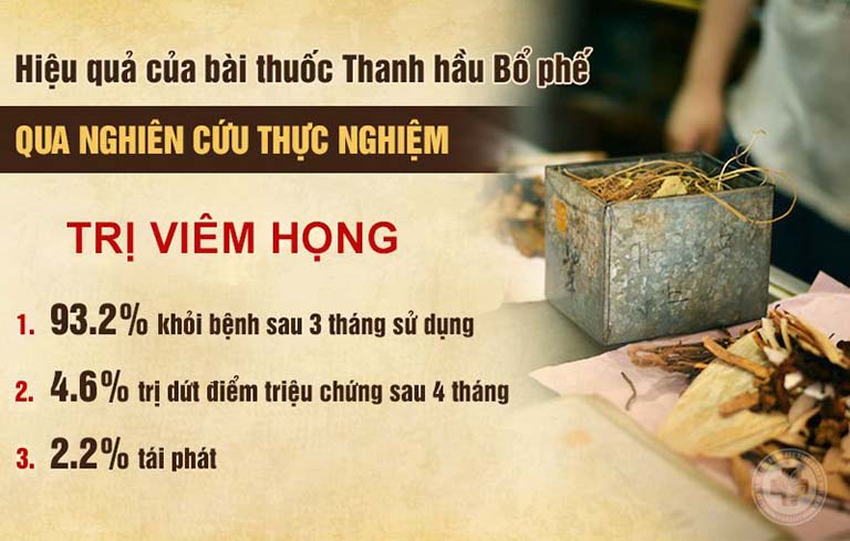 Hiệu quả của bài thuốc Thanh hầu Bổ phế qua nghiên cứu thực nghiệm