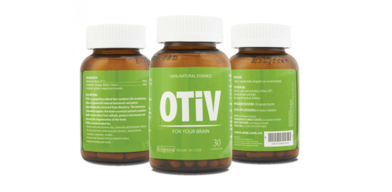 OTiV được bào chế ở dạng viên nang, có thành phần từ các loại thảo dược tự nhiên, giúp tăng cường trí nhớ.