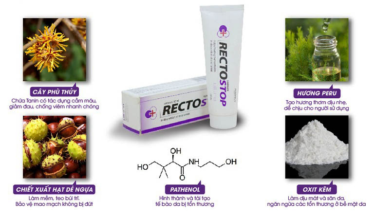 Thuốc bôi trĩ Rectostop được bào chế từ các thảo dược lành tính, an toàn cho người bệnh khi sử dụng