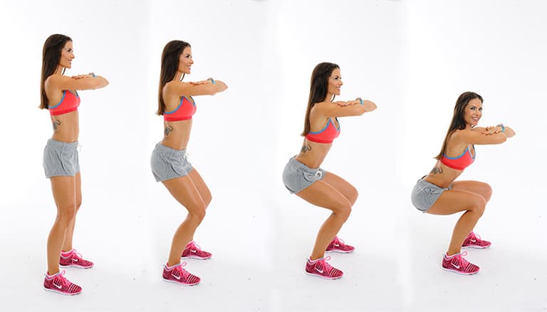 Động tác squat không chỉ tốt cho xương chậu mà còn hỗ trợ cải thiện tình trạng thoái hóa đốt sống cổ và lưng.