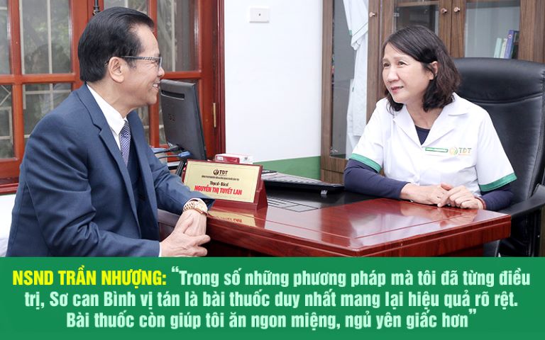 NSND Trần Nhượng cũng là một trong số hàng ngàn bệnh nhân đã điều trị thành công bệnh dạ dày tại Trung tâm Thuốc dân tộc