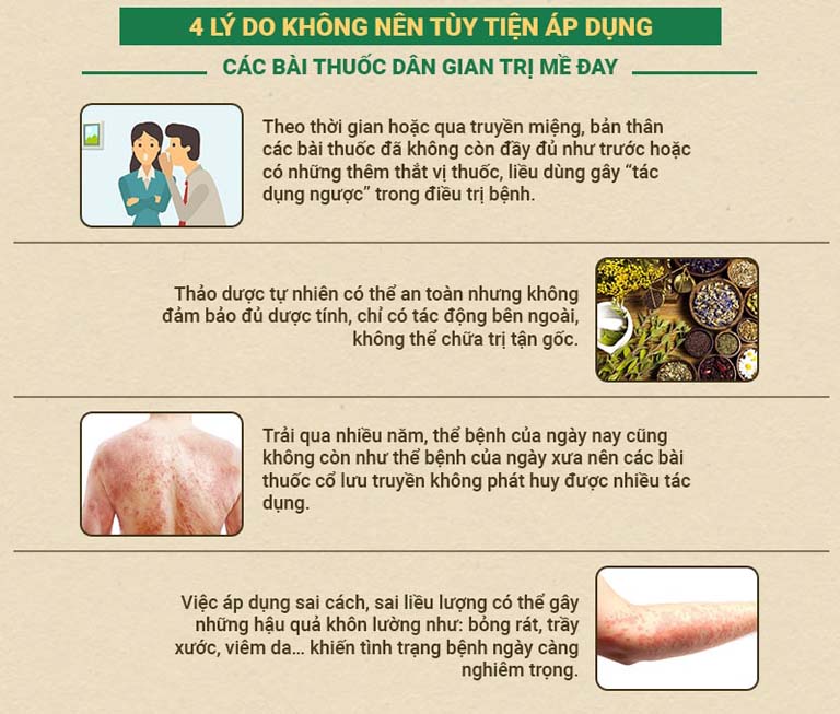 Lưu ý khi chữa mề đay bằng mẹo dân gian