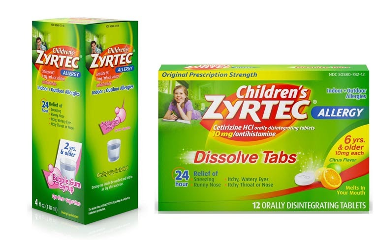 Thuốc trị nghẹt mũi cho trẻ em Zyrtec