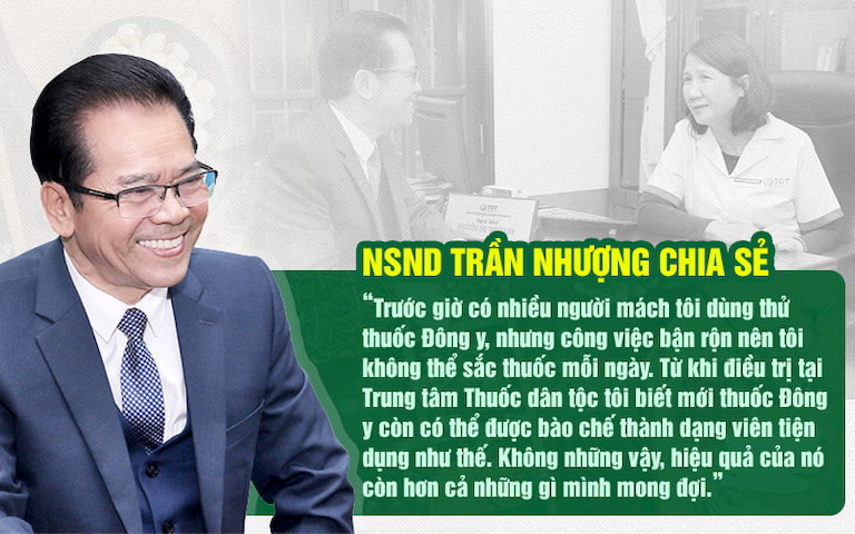 Chia sẻ của NS Trần Nhượng về hiệu quả điều trị tại Thuốc dân tộc
