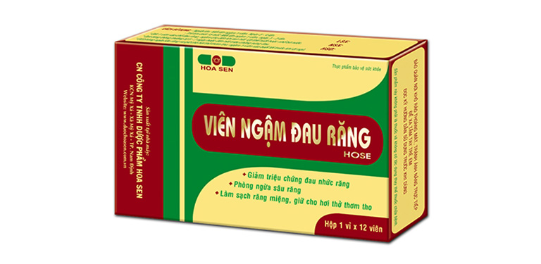 Viên ngậm đau răng của Dược phẩm Hoa Sen giúp làm sạch răng miệng, giảm viêm, nhức năng và phòng ngừa sâu răng