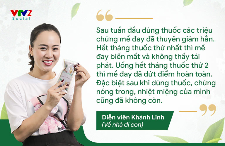 Diễn viên Phùng Khánh Linh tin tưởng tuyệt đối vào bài thuốc Tiêu ban Giải độc thang của Trung tâm Thuốc dân tộc