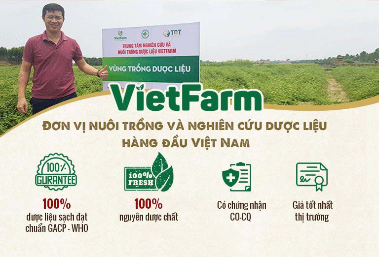 Dược liệu Vietfarm đạt các tiêu chuẩn về chất lượng của Tổ chức Y tế Thế Giới