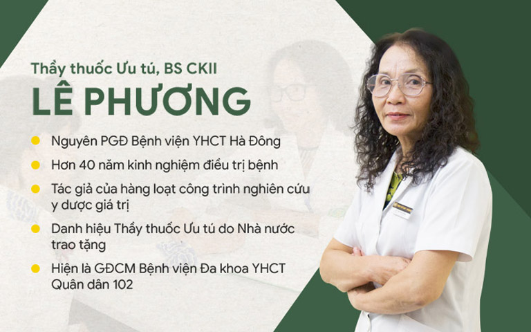Bác sĩ Lê Phương đã có hơn 40 năm kinh nghiệm trong thăm khám và điều trị theo YHCT