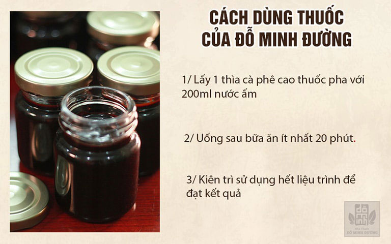 Cách sử dụng thuốc dạng cao của nhà thuốc Đỗ Minh Đường