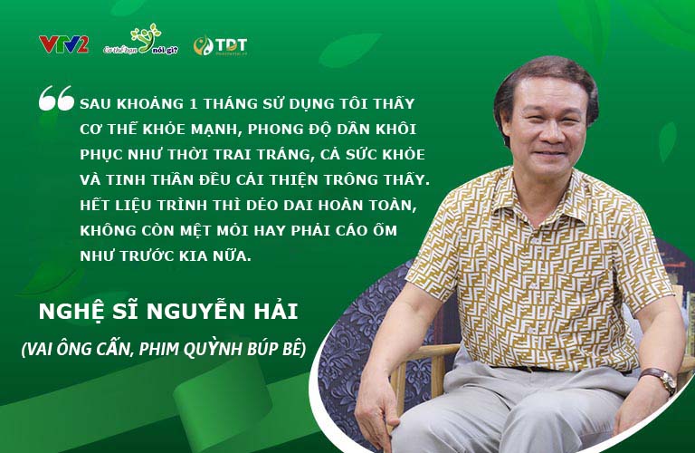 Nghệ sĩ Nguyễn Hải cho phản hồi tích cực sau khi sử dụng Mãnh lực Phục dương khang