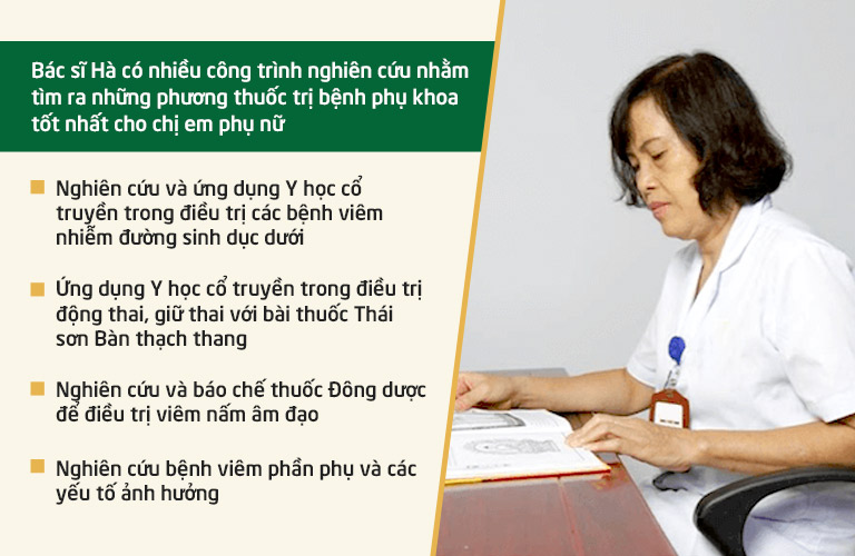 Bác sĩ Đỗ Thanh Hà sở hữu nhiều công trình nghiên cứu khoa học