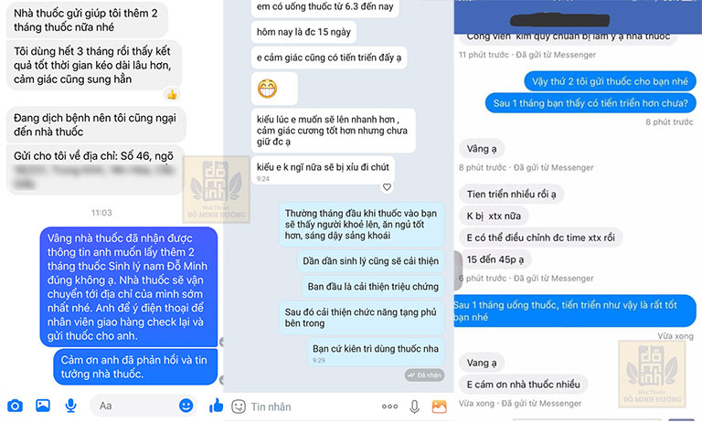 Bệnh nhân chia sẻ sau khi dùng thuốc