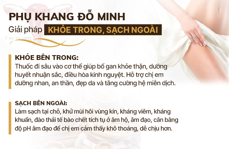 Tác dụng của bài thuốc Phụ khang Đỗ Minh