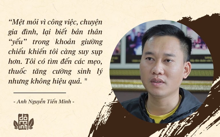 Anh Minh bệnh nhân yếu sinh lý chia sẻ