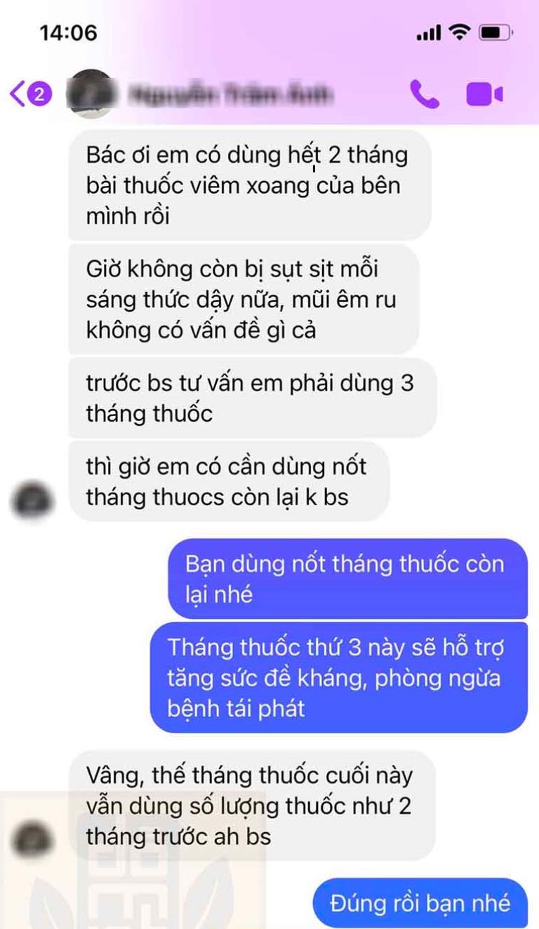 Bệnh nhân phản hồi