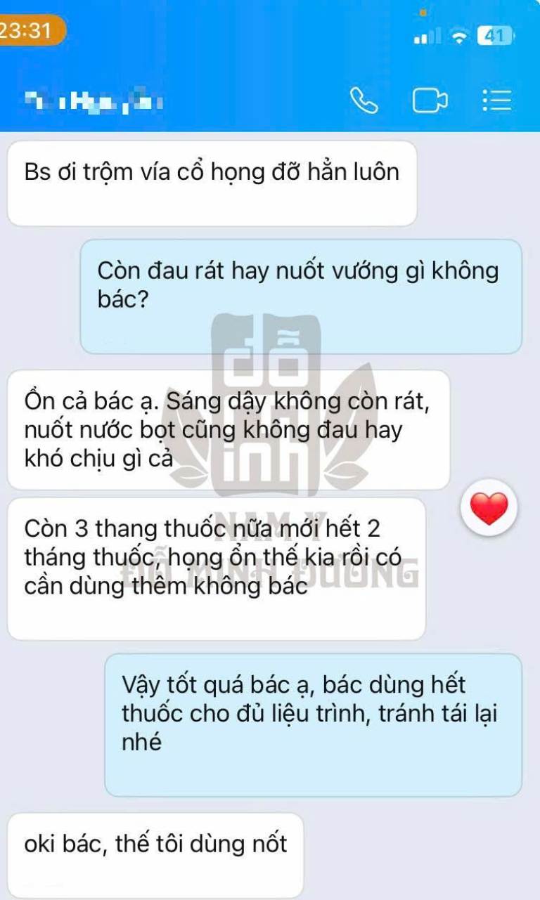 Phản hồi của bệnh nhân